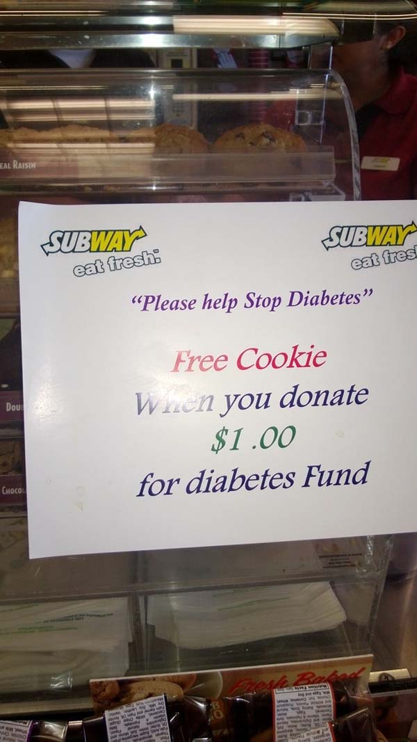 1.) Cookies prevent diabetes