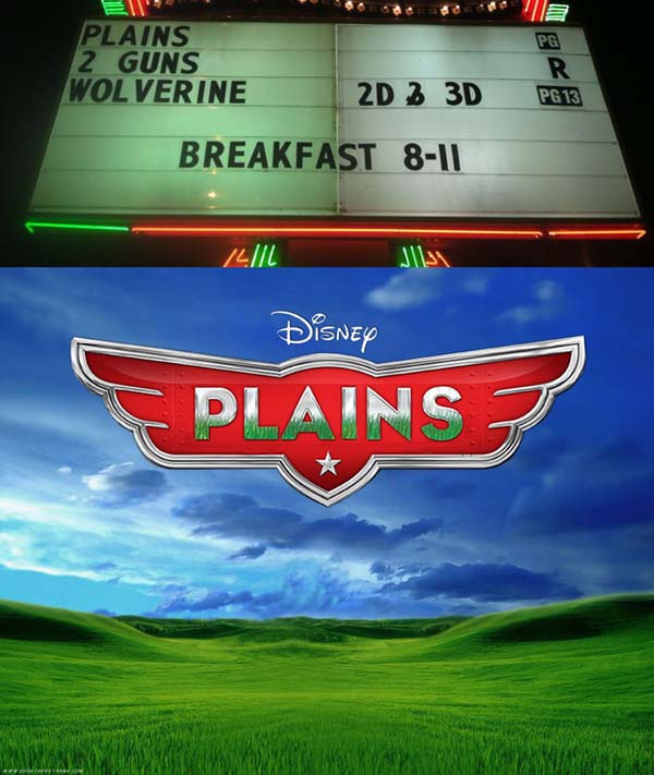 5.) Disney's new movie, "Plains"