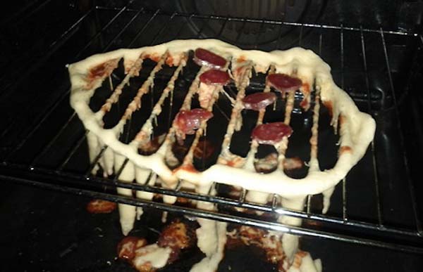 7.) P.S. That's now how you cook a pizza.