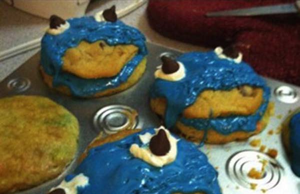 19.) Angry, angry cookie monster...