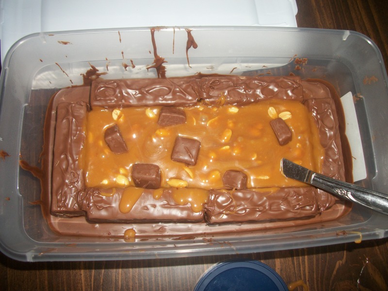 Next, add even more Snickers...even our friend Xzibit was like; "Yo dog...I think you're goin' a bit too far with the Snickers".