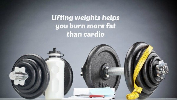 Lifting weights helps you burn more fat than cardio